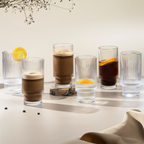 Premium Textured Drinking Glasses – Set of 6