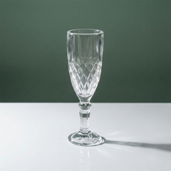 Diamond-Embossed Champagne Flutes - Set of 6