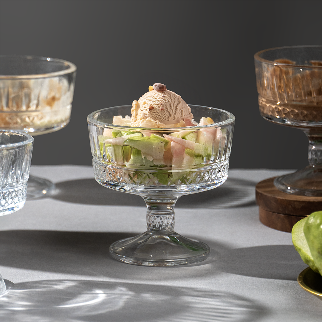 Clear Crystal Dessert Cups Set of 6