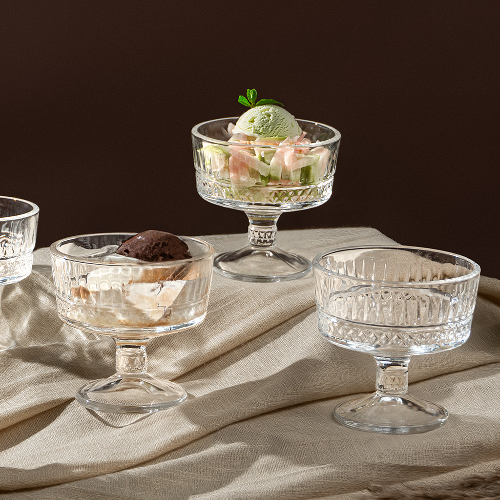 Clear Crystal Dessert Cups Set of 6