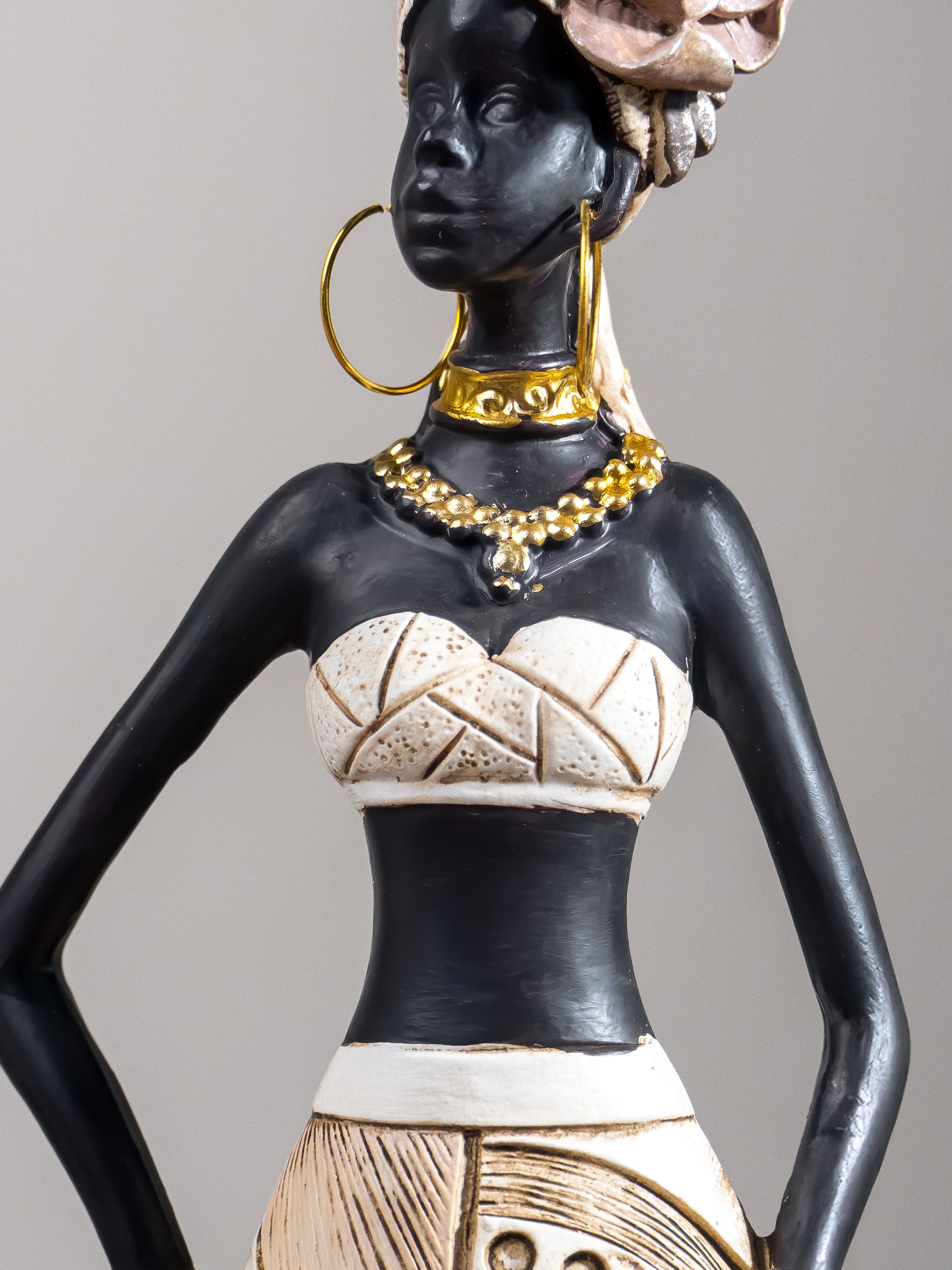 African Tribal Woman Figurine – Vase at Hip Sculpture Secondary image