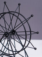 Black Metal Ferris Wheel Decorative Accent