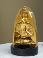 Gold Buddha Incense Holder with Meditation Aura Design
