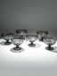 Vintage Smoky Grey Embossed Dessert Cups - Set of 6