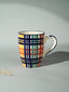 Multicolor Plaid Ceramic Mug