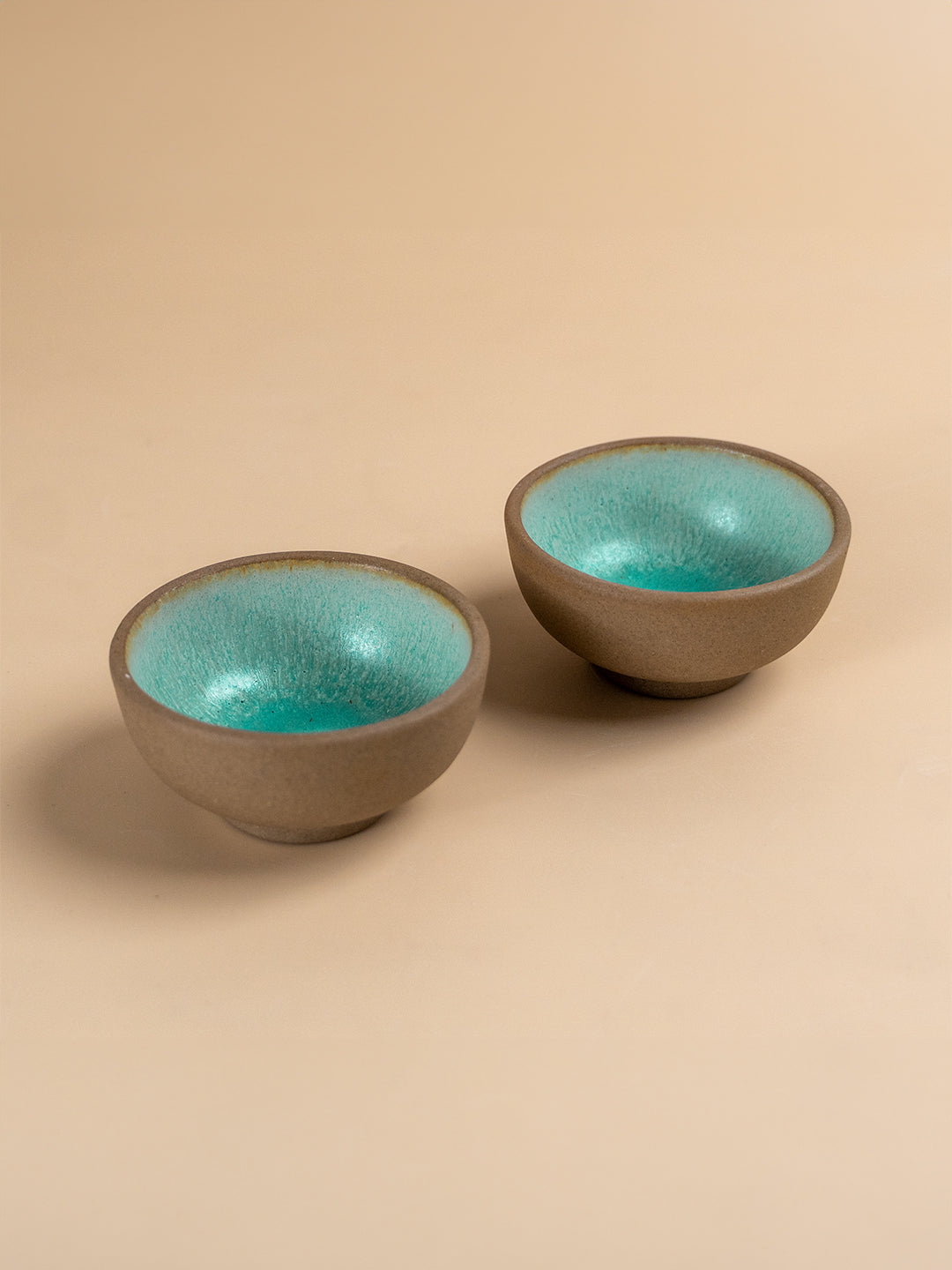 Artisanal Two-Tone Ceramic Dip Bowl Set Main image