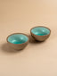 Artisanal Two-Tone Ceramic Dip Bowl Set