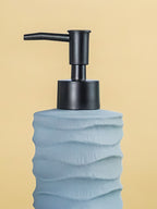 Matte Gray Ripple Ceramic Soap Dispenser