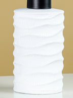 White Ripple Texture Ceramic Soap Dispenser