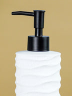 White Ripple Texture Ceramic Soap Dispenser