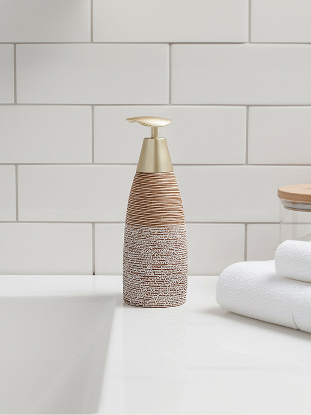 Rustic Ceramic Soap Dispenser