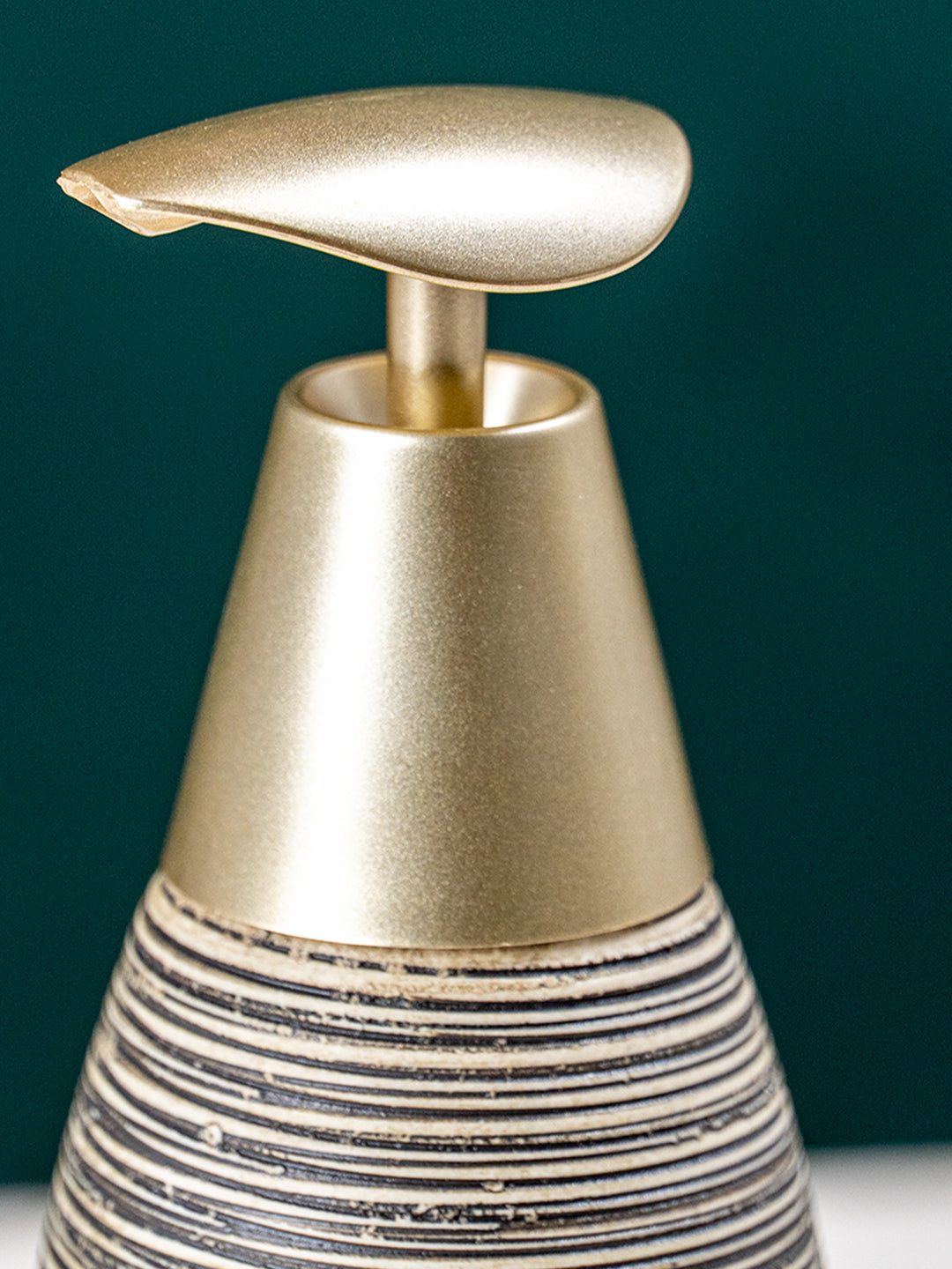 Modern Black & Gold Ceramic Soap Dispenser Secondary image