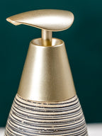 Modern Black & Gold Ceramic Soap Dispenser