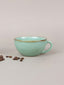 Blue Ceramic Latte Mug with Golden Border