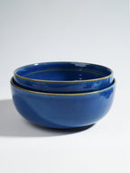 Modern Blue & White Ceramic Dinner Set of 25