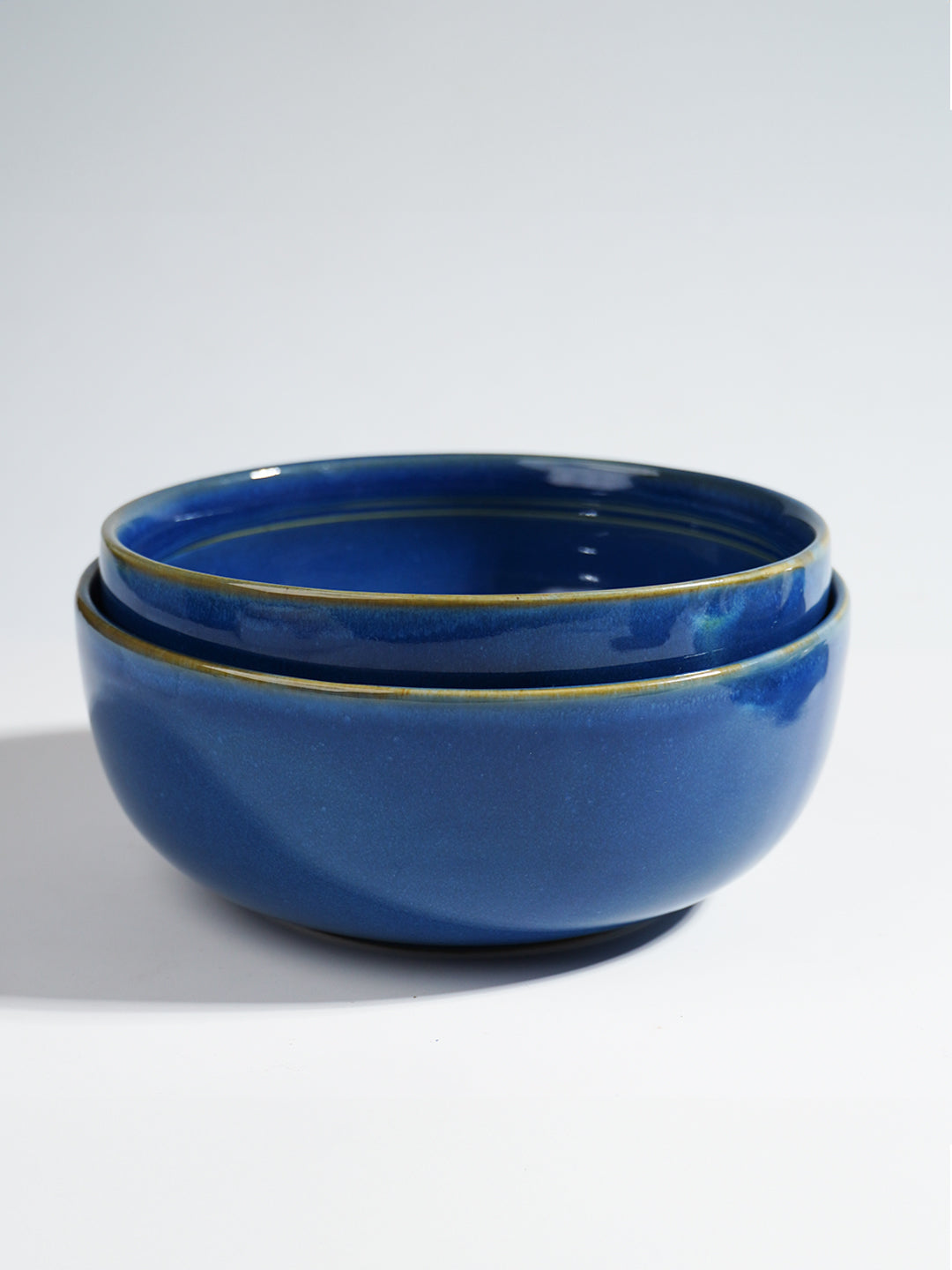Modern Blue & White Ceramic Dinner Set of 25