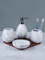 White Marble Art Bathroom Set – Luxurious Bath Accessories