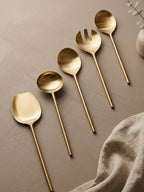 Premium Gold Serving Utensil Set of 5