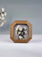 Gold Octagonal Photo Frame with Textured Detail