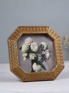 Gold Octagonal Photo Frame with Textured Detail