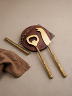 5-Piece Gold Bar Tool Set with Hammered Handles