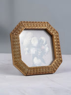 Gold Octagonal Photo Frame with Textured Detail