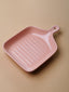Blush Pink Ceramic Platter with Convenient Handle