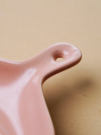 Blush Pink Ceramic Platter with Convenient Handle