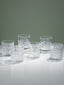 Diamond Grid Cut Design Whiskey Glasses - Set of 6