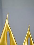 Gold Abstract Sailboat Sculptures