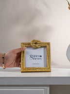 Gold Textured Photo Frame with Knot Detail