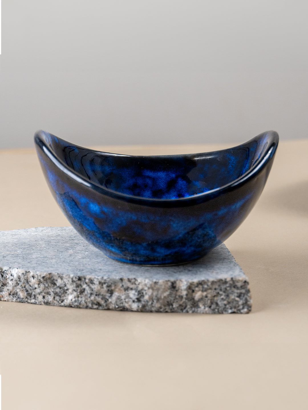 Blue Color Oval-Shaped Kishti Bowl Set | Set of 2 Secondary image