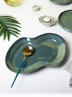 Grey Color Zig Zag Shaped Platter