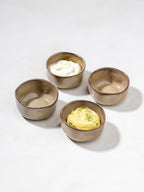 Beige Ceramic Handcrafted Dip Bowls Set