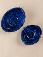 Blue Color Oval-Shaped Kishti Bowl Set | Set of 2
