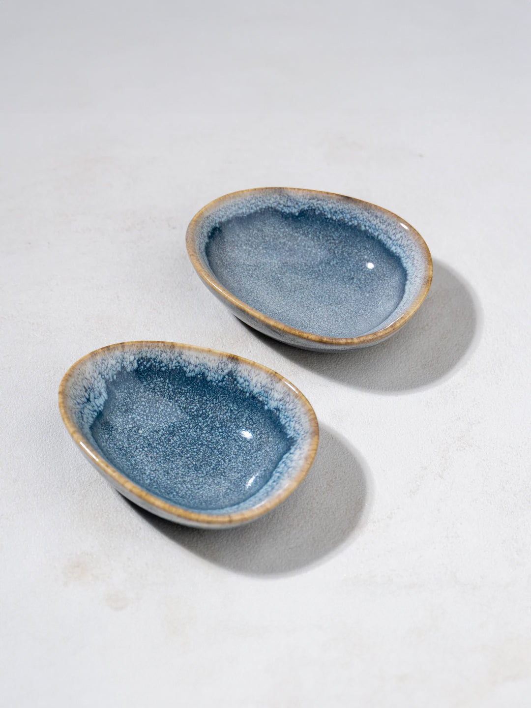 Handcrafted Blue Glazed Ceramic Sauce Set Main image