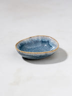 Handcrafted Blue Glazed Ceramic Sauce Set