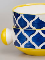 Moroccan Design Ceramic Serving Bowl with Handle | Set of 2