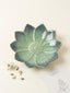 Dual Tone Blue Color Flower-Shaped Platter