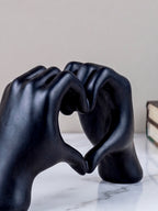 Black Heart Hands Figurine