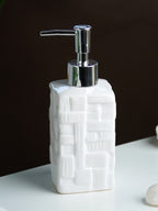 White Textured Ceramic Bathroom Set of 3