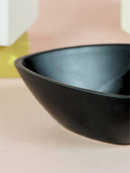 Ceramic Pyramid Serving Bowl in Black