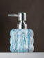 Blue Ocean Swirl Ceramic Soap Dispenser