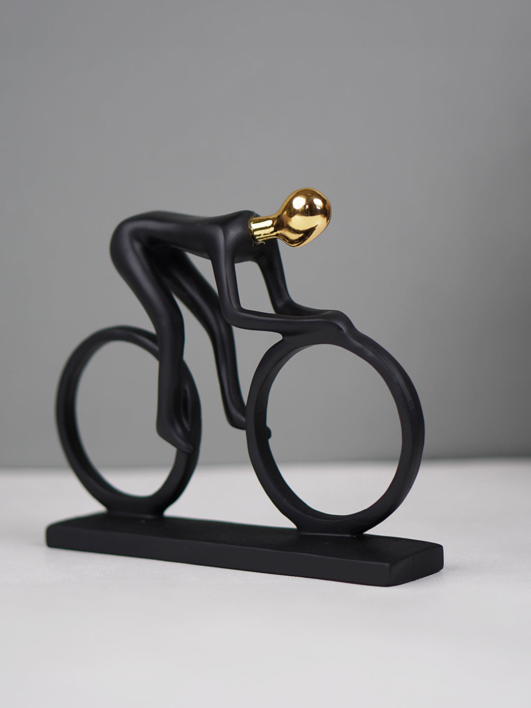 Black and Silver Cyclist Sculpture Secondary image