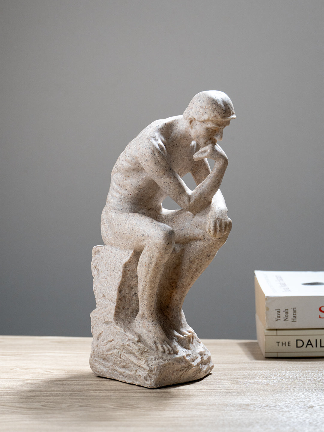 Natural Stone Finish Thinking Man Sculpture Secondary image