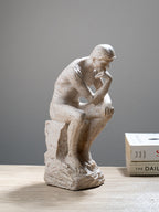 Natural Stone Finish Thinking Man Sculpture