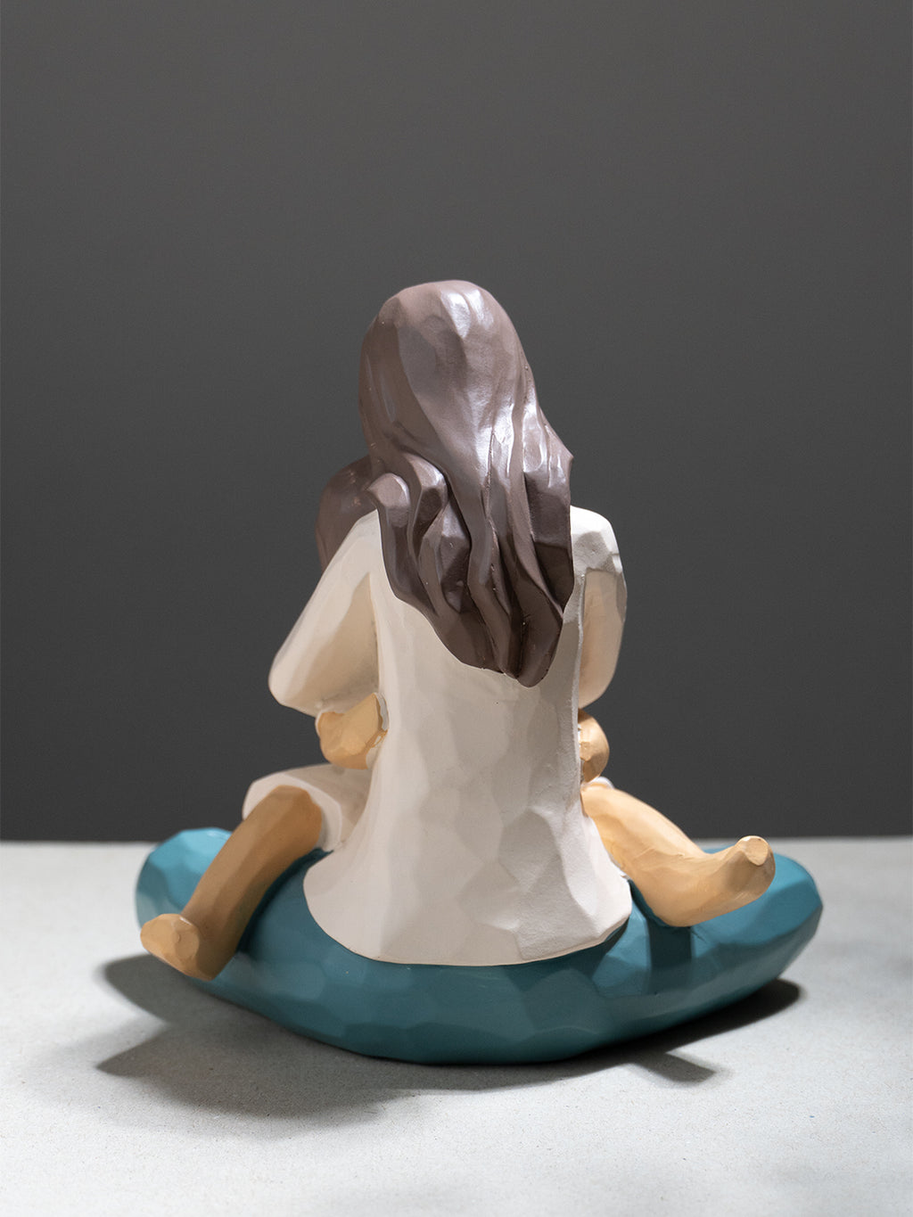 Mother and Daughter Figurine in Neutral Tones