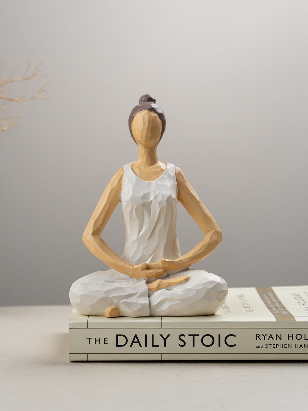 Yoga Figurine in White with Neutral Accents Secondary image