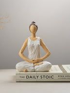 Yoga Figurine in White with Neutral Accents