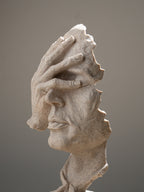 Sandstone Finish Face Sculpture